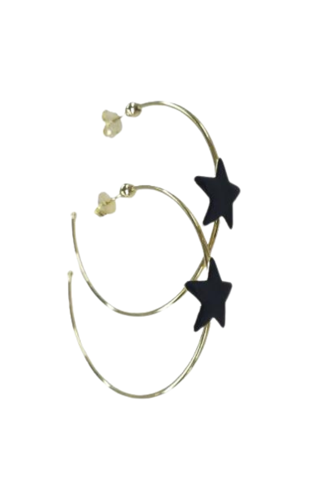 Sheila Fajl Ursa Star Hoops - Black