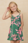 Maaji Girls Dress - Green/Pink Palms