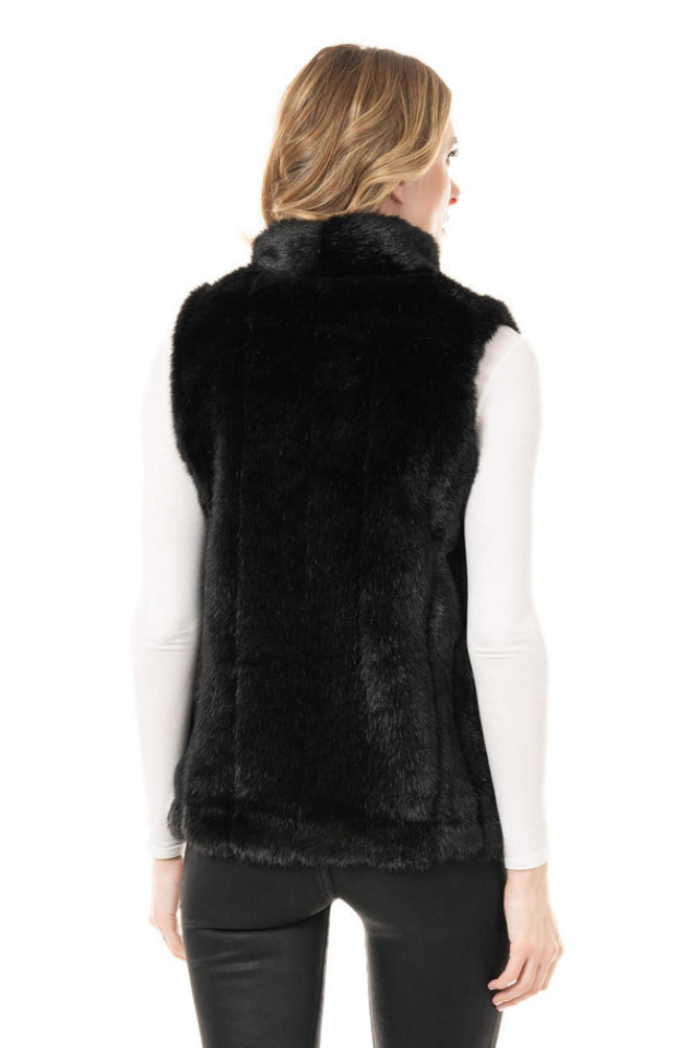 Fabulous Furs Hook Vest - Black Mink