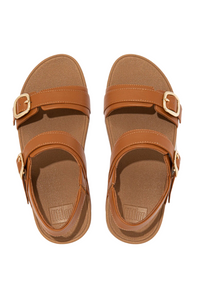 Fit Flop Lulu Adjustable Leather Back-Strap Sandals - Light Tan