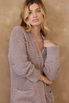 Barefoot Dreams CC Boucle Welt Pocket Cardigan - Deep Taupe