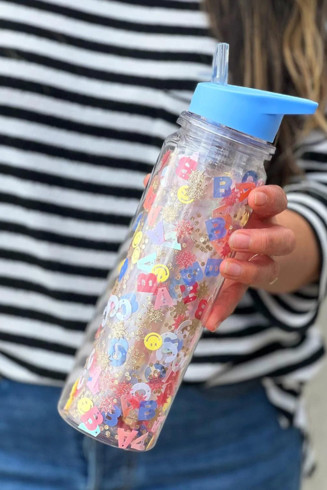 Packed Party Little Letters Confetti Water Bottle