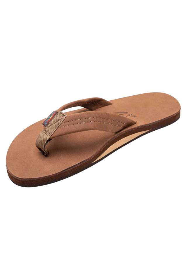 Rainbow Classic Leather Single Layer Tan with Brown