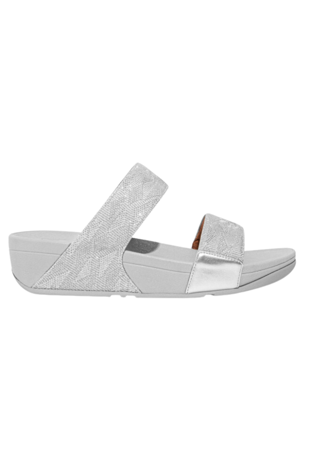 Fit Flop Lulu Glitter Slide - Silver â Seaside Shoes & Swim