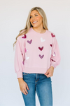 Mary Square Millie Sweatshirt - Hearts