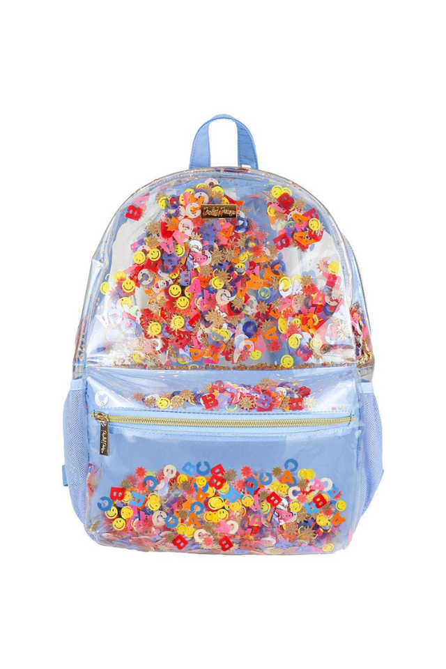 Packed Party Little Letters Clear Confetti Backpack