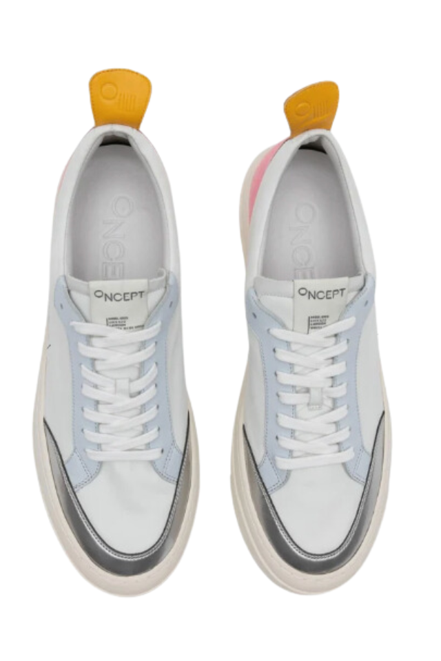 Oncept London Sneaker Leather - White Blue Mist