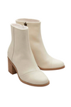 TOMS Evelyn Light Sand Leather Heeled Boot - Light Sand Leather