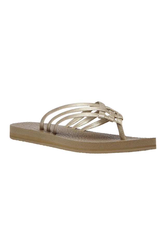 Sanuk Yoga Sandy Metallic Champagne Seaside Shoes Swim