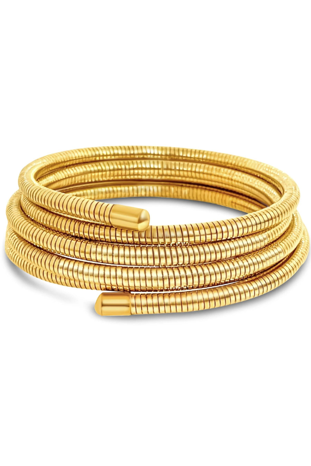 Ellie Vail Krishna Coil Wrap Bracelet - Gold