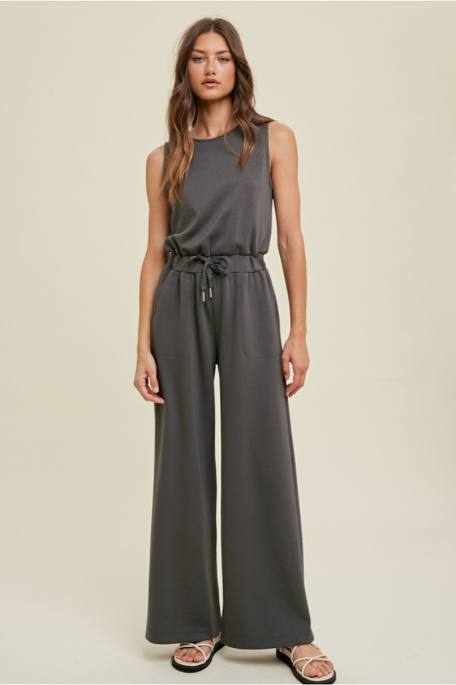 Style Cheat Exclusive Cowl Neck Wide Leg 70s Jumpsuit in Black | Lyst