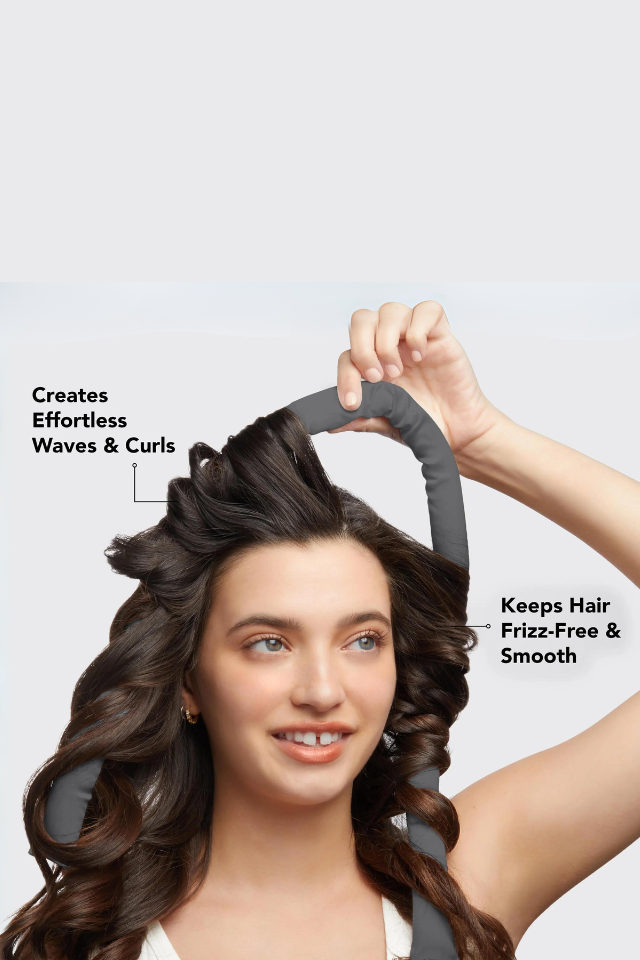 Kitsch Satin Heatless Curling Set - Charcoal