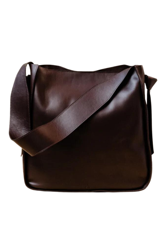 ABLE Addison Knotted Tote - Chocolate Brown