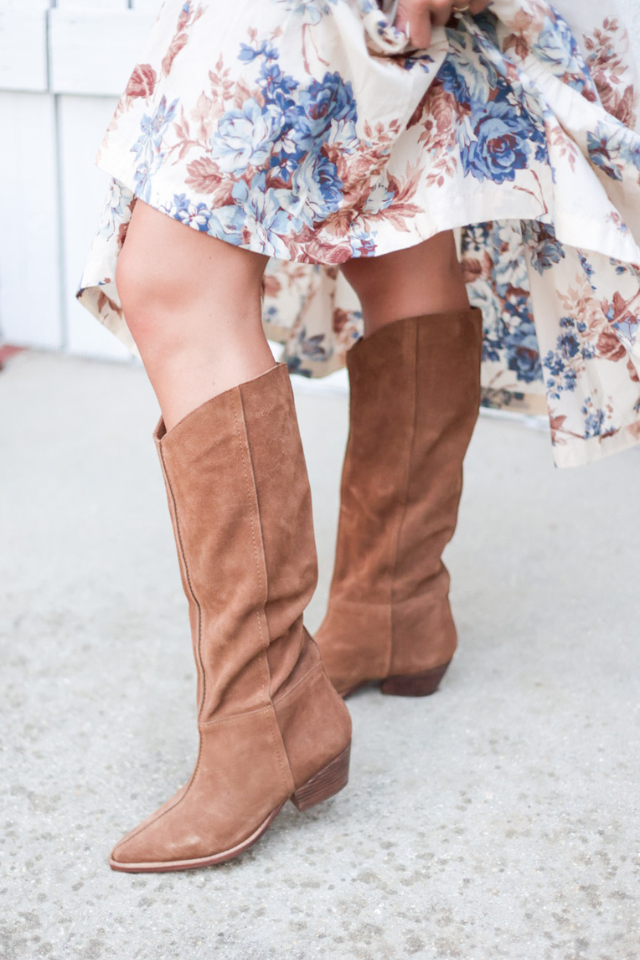 Free People Sway Low Slouch Boot - Tan