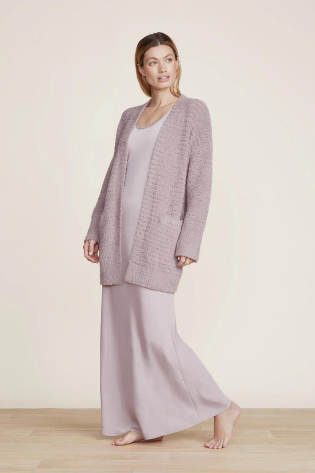 Barefoot Dreams CC Boucle Welt Pocket Cardigan - Deep Taupe