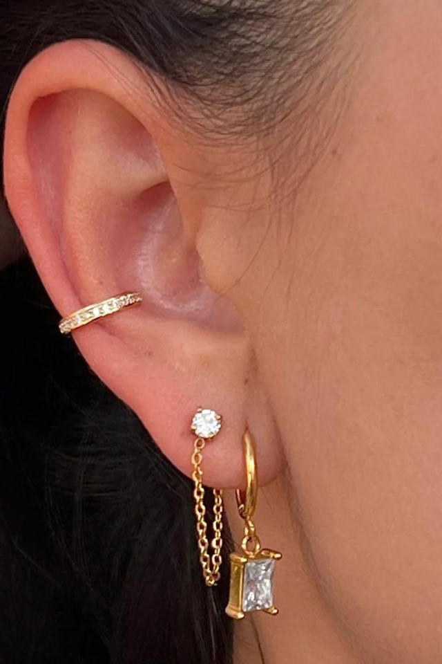Ellie Vail Sloane Chain Stud Earring
