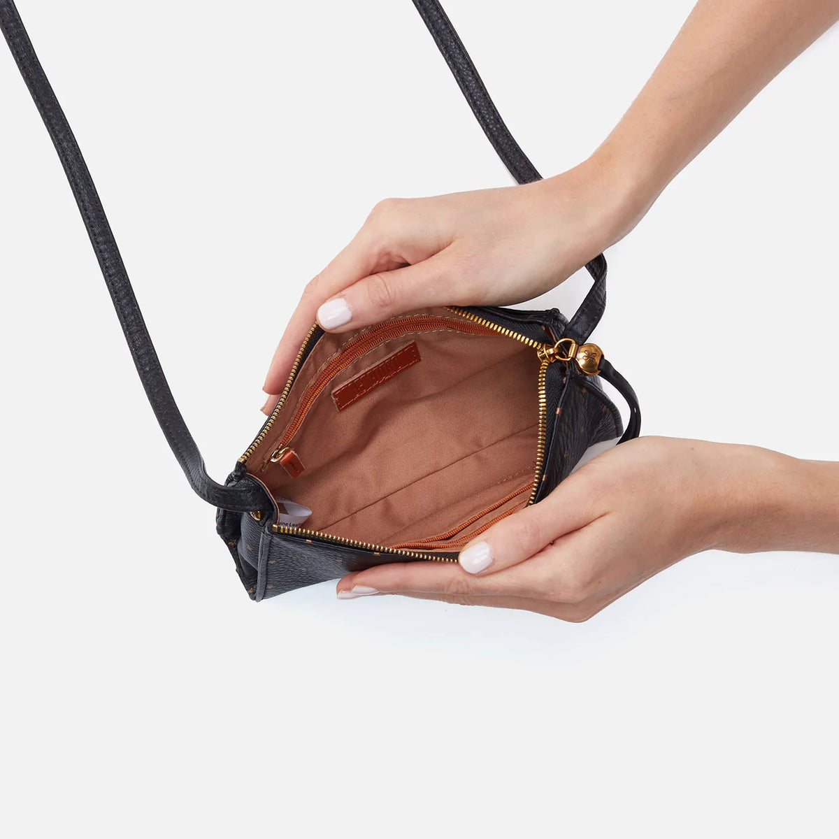 HOBO Jewel Crossbody - Black with Gold Stars