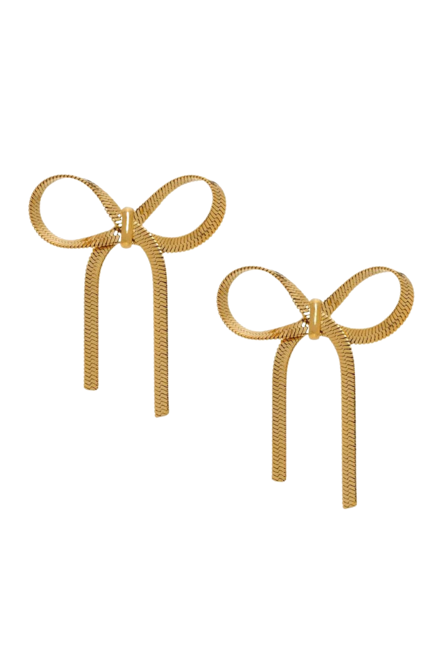 Savvy Bow 18K Gold-Filled Earrings