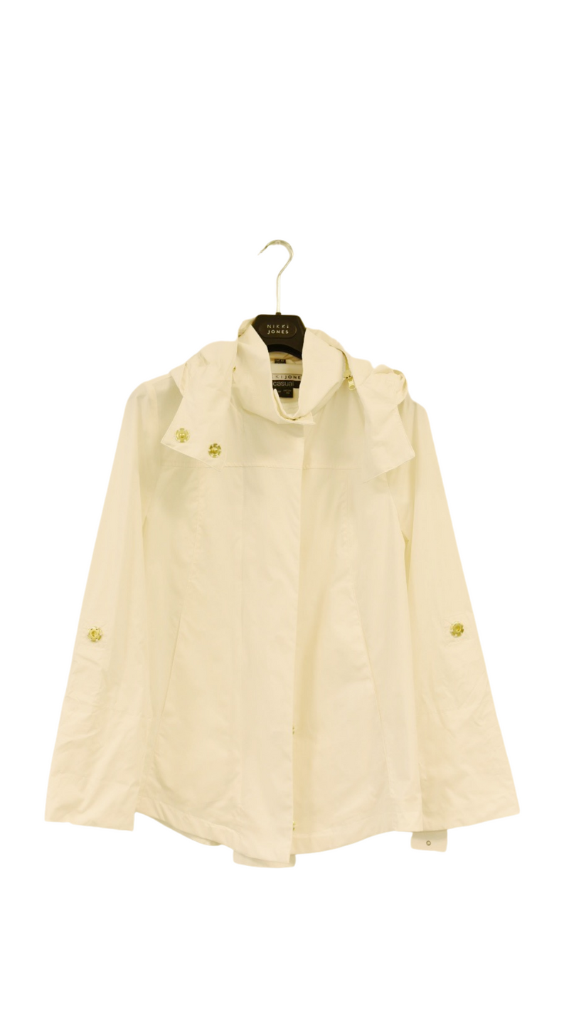 Ladies Short Rain Coat - White