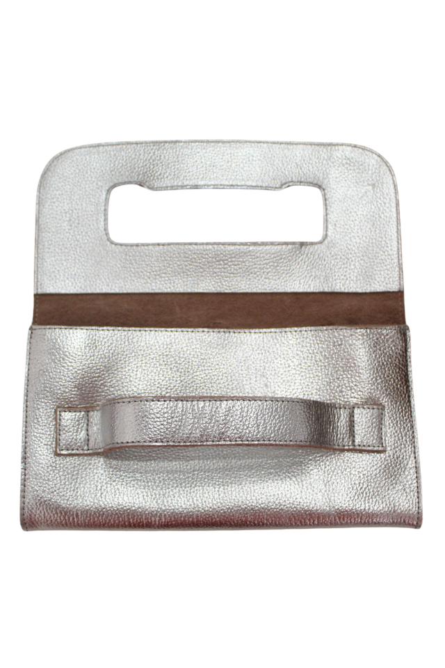 ABLE Mare Handle Clutch Silver Seaside Shoes Swim