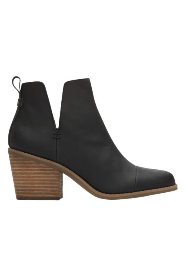 TOMS Everly Cutout Boot - Black Leather