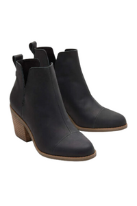TOMS Everly Cutout Boot - Black Leather