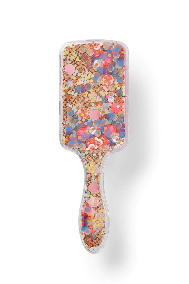 Packed Party - Fun Confetti Paddle Hair Brush