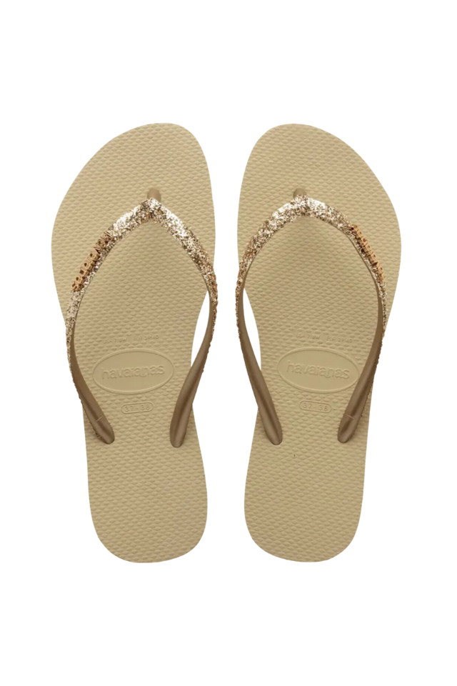 Havaianas Kids Slim Glitter II Sandal - Sand Grey